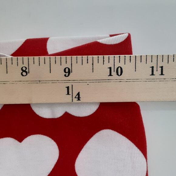 Hanna Andersson Crossover 2 Piece Pajama Set Hearts Red Girls 8 Long Sleeve - Picture 12 of 14